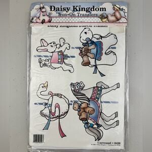 Daisy Kingdom ‘Carrousel’ Iron-On Transfers Vintage 90’s Art Girlhood Core NWT